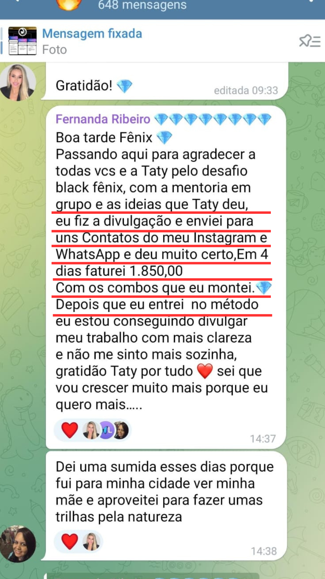 Resultado Fernanda Ribeiro